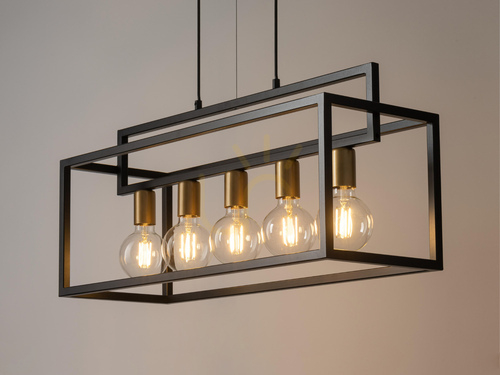 Sprawdź Lampa wisząca Sigma Vigo 5 czarno-złota 32443