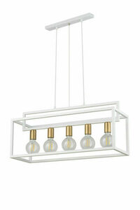Lampa wisząca Sigma Vigo 5 biało-złota 32444 small 0