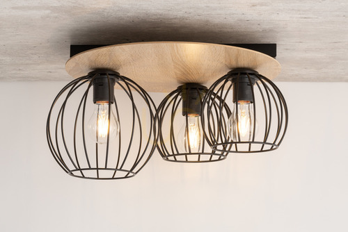 Sprawdź Lampa sufitowa Sigma Cyber 3 czarna dąb 32356