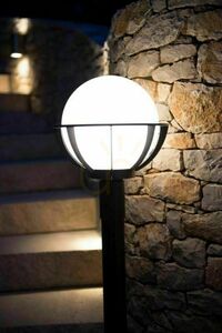 Lampa zewnętrzna wisząca SU-MA Kule z koszykiem 250 czarna K 1018/1/KPO 250 small 3