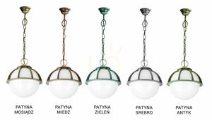 Lampa zewnętrzna wisząca SU-MA Kule z koszykiem 250 czarna K 1018/1/KPO 250 small 5
