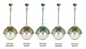 Lampa zewnętrzna wisząca SU-MA Kule z koszykiem 250 czarna K 1018/1/KPO 250 small 6