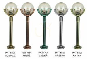 Lampa ogrodowa stojąca SU-MA kula 90 cm czarna K 5002/2/KPO 250 small 8