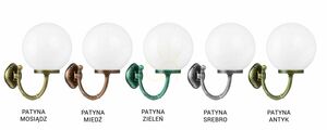 Kinkiet zewnętrzny SU-MA Kule Classic czarny patyna PMMA K 3012/1/K 300 P small 4