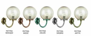 Kinkiet zewnętrzny SU-MA Kule Classic czarny patyna PMMA K 3012/1/K 300 P small 5