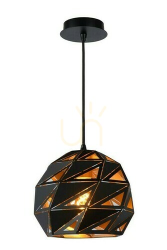 Sprawdź Lampa wisząca Lucide Malunga czarna złota 25 cm metal E27 21415/25/30