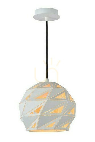 Sprawdź Lampa wisząca Lucide Malunga biała metalowa E27 25 cm 21415/25/31