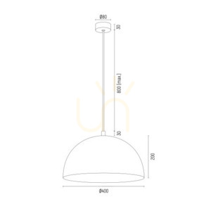 Lampa wisząca ARGON Bonita czarna ze złotym środkiem 8242 small 3