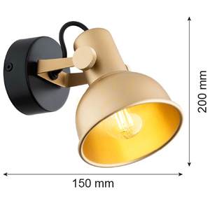Kinkiet Argon Lenora złoto-czarny E14 1x7W 8248 small 4