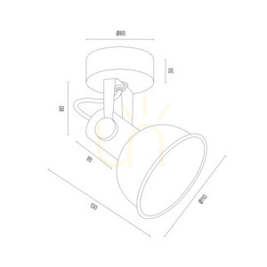 Kinkiet Argon Lenora złoto-czarny E14 1x7W 8248 small 5