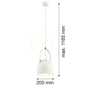 Lampa wisząca ARGON LOGAN beżowa E27 1x1W SKU 8280 small 3