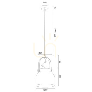 Lampa wisząca ARGON LOGAN beżowa E27 1x1W SKU 8280 small 4