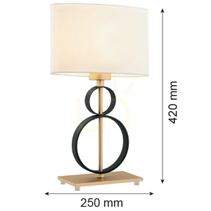 Lampa stołowa ARGON Perseo śmietankowa czarna złota 8373 small 3