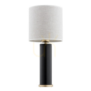 Lampa stołowa ARGON RIVA czarna lniana złota E27 8316 small 1