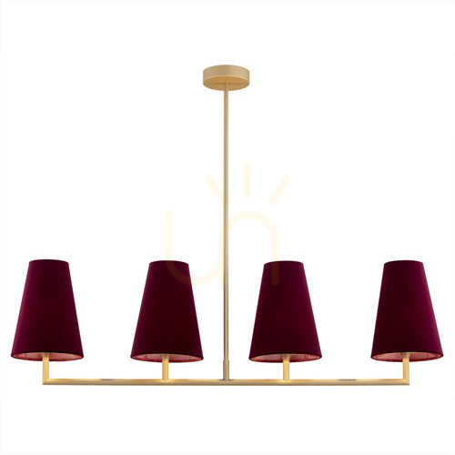Sprawdź Lampa Wisząca ARGON Safiano 4xE27 bordowa złota 1829