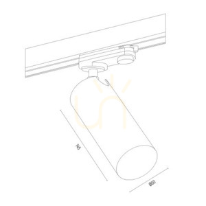Reflektor szynowy ARGON czarny GU10 5W 8337 small 3