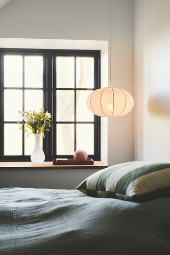 Sprawdź Lampa wisząca AERON Nordlux E27 40W Tekstylia Biały