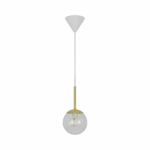 Sprawdź Lampa wisząca Nordlux Chisell 15, kolor mosiądzu, szklany klosz 15 cm, E14