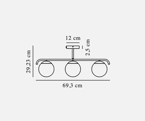 Lampa sufitowa Grant 3 Mosiądz Nordlux small 2