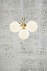 Lampa wisząca Nordlux IVONA 4-Spot mosiądz szkło opalowe 4xE27 small 0