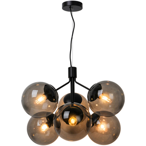 Lampa wisząca IVONA Nordlux E27 6x28W Szkło Czarny small 1