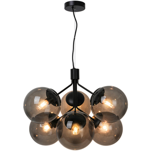 Lampa wisząca IVONA Nordlux E27 6x28W Szkło Czarny small 2