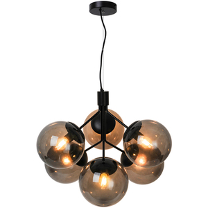 Lampa wisząca IVONA Nordlux E27 6x28W Szkło Czarny small 3