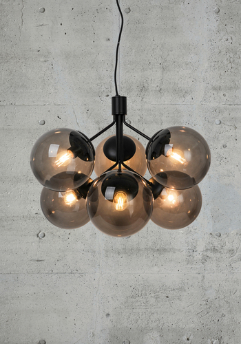 Sprawdź Lampa wisząca IVONA Nordlux E27 6x28W Szkło Czarny