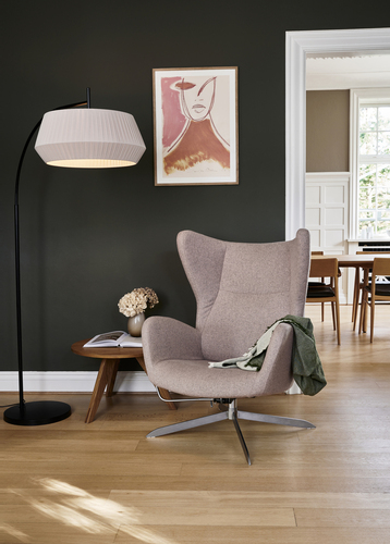 Sprawdź Lampa podłogowa Nordlux Dicte – beżowa, E27, abażur 53 cm