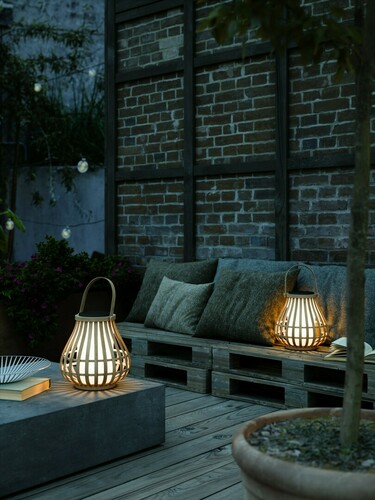 Sprawdź Lampa na baterie LEO Nordlux SolarLed  Bambus Naturalny