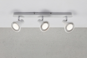 Lampa sufitowa i ścienna Nordlux EIK 3 biała metal 3xGU10 maks. 35 W regulowane klosze 45 cm small 0