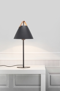 Lampa stołowa STRAP czarna, metal i skóra, E27, 55 cm small 4