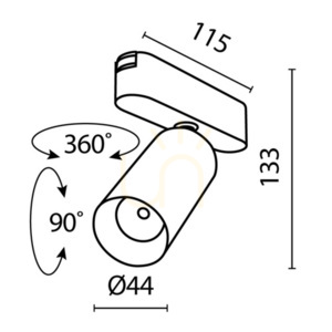 Reflektor do szynoprzewodu magnetycznego Maytoni Focus LED Radity TR103-1-12W3K-M-B czarny 3000 K small 10