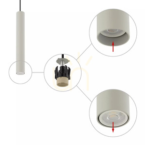 Lampa wisząca Nowodvorski FOURTY M 10902, jedwabisty szary, GU10 R35, 30 cm small 5