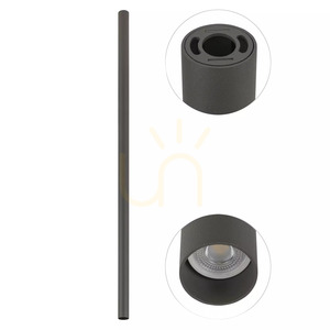 Lampa sufitowa natynkowa Nowodvorski FOURTY XL 10899 – jedwabisty grafit, 110 cm, GU10 R35 small 4