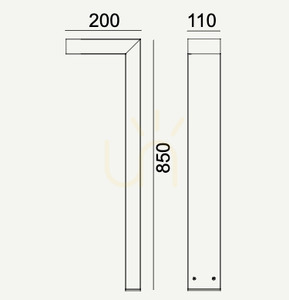 Słupek oświetleniowy NORLYS Asker 1315GR LED 7,8W 3000K 85 cm grafitowy small 13