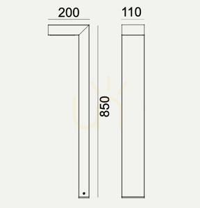 Słupek oświetleniowy NORLYS Asker 85 cm czarny LED 7,8W 3000K 1317BL small 13
