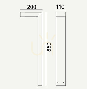 Słupek oświetleniowy NORLYS Asker 85 cm czarny LED DALI2 7,8W 1319BL small 13