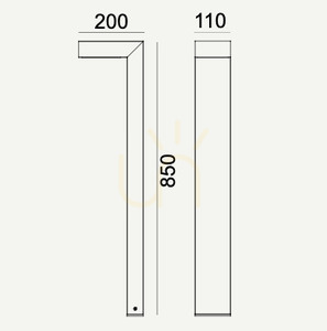 Słupek oświetleniowy NORLYS Asker 1322BL LED 7,8W 85 cm czarny small 13
