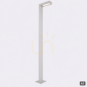 Zintegrowana latarnia ogrodowa NORLYS Asker Pole Pro 1368AL aluminium LED 8,6 W 3000 K 216 cm small 1