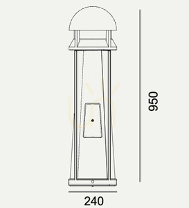 Słupek oświetleniowy NORLYS NARVIK II 1853GR LED 22,2 W 4000 K 95 cm grafitowy small 7