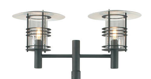 Sprawdź Lampa ogrodowa NORLYS Stockholm czarna E27 IP54 2xLED 2016BL