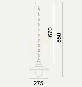 Lampa zewnętrzna wisząca NORLYS Karlstad biała E27 230A/WH small 1