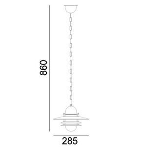 Lampa wisząca zewnętrzna Norlys Oslo 240A/BL czarna RAL 9005 E27 small 1