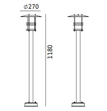 Sprawdź Lampa Ogrodowa Stojąca STOCKHOLM 285BL Czarna 118cm E27 - NORLYS