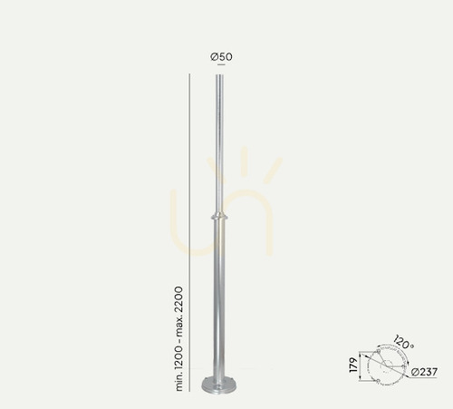 Sprawdź Słup oświetleniowy NORLYS Lamppost ocynkowany 120-220 cm 3009GA