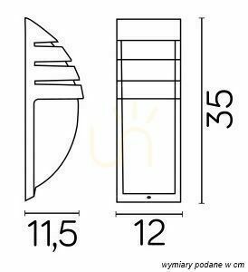 Kinkiet zewnętrzny SU-MA City czarny 35 cm aluminiowy 1836 BL small 5