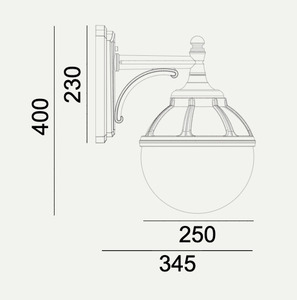 Kinkiet Zewnętrzny NORLYS Bologna Biały E27 LED 9W 310WH small 1