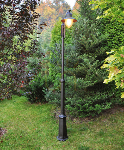Sprawdź Latarnia ogrodowa / parkowa COMO 371BL E27 czarna regulowana 182 - 249cm - NORLYS