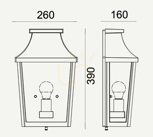 Kinkiet zewnętrzny IP54 LONDON 497WH E27 biały - premium NORLYS small 1